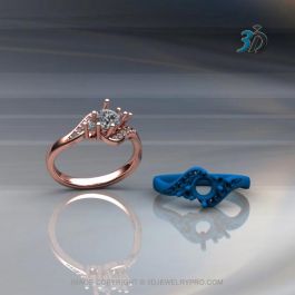 CAD Jewellery Design For Fancy Engagement Ring
