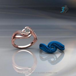 CAD Jewellery Designs For Fancy Engagement Ring