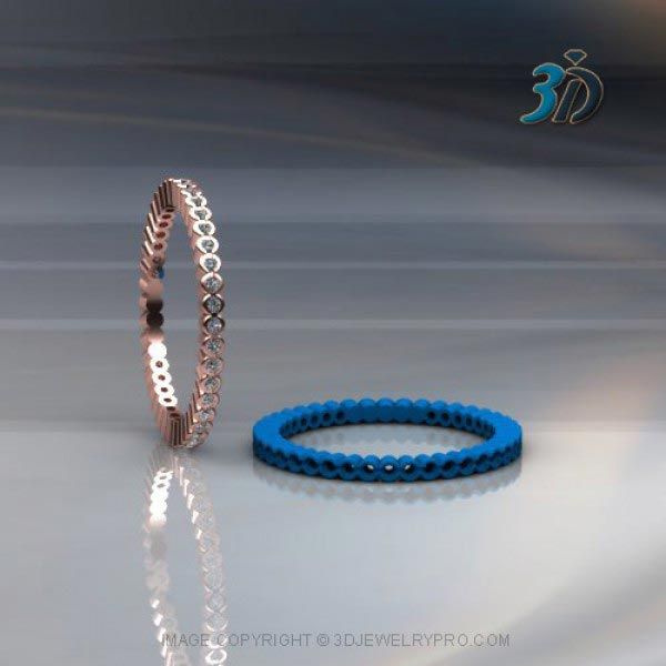 CAD printing files for eternity 3D ring model with bezel set