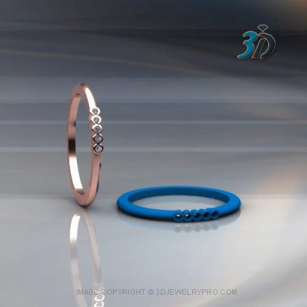 High quality designed eternity ring model 3D printing file with bezel presetting 