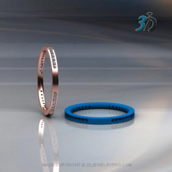 Precision eternity ring 3D print CAD model file sale with channel presetting 