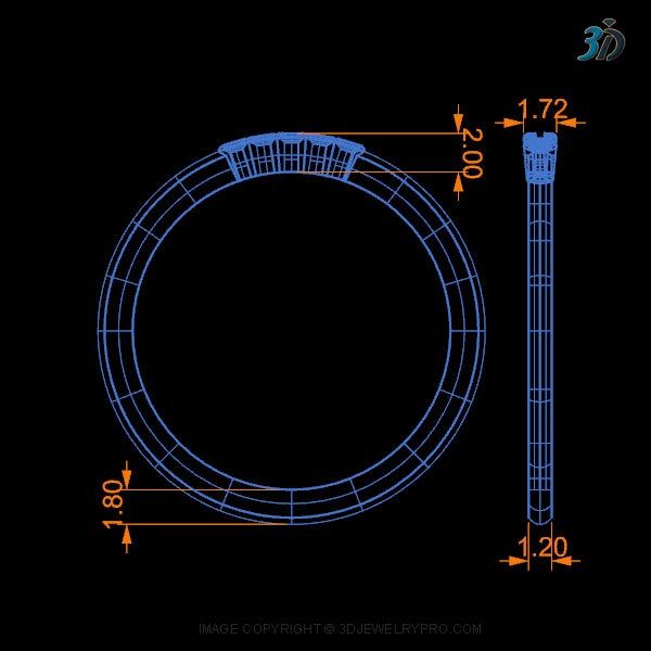 Specification for top notch designed eternity ring model 3D printing file with bezel presetting 