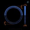 3D CAD model printing files for precision designed eternity ring with bezel presetting