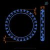 3D jewelry modeling CAD file specifications for eternity ring design with full flush presetting
