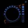 Rhino 3D jewellery file specifications for eternity ring design with half flush preset