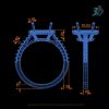 Halo-Engagement-Ring 3D CAD Model-001, with specifications.