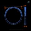 3D printable eternity ring model construction file with a half scallop presetting
