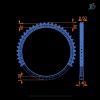 3D eternity ring CAD design with shared prong presetting