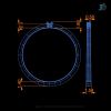 Jewelry cad printing files for single stone eternity ring with shared prong